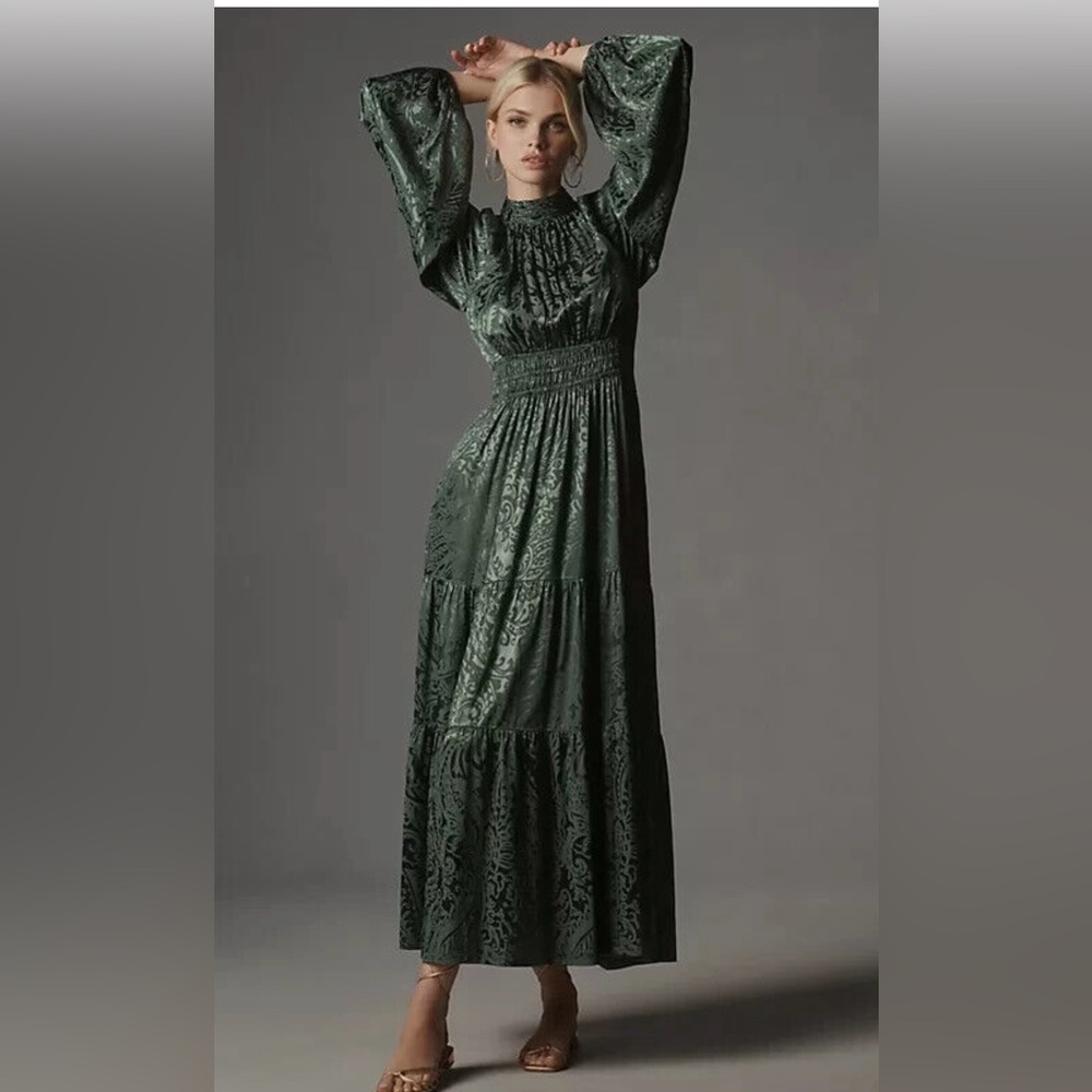 Anthropologie Somerset Long-Sleeve Maxi Dress: Mock-Neck Edition Sold Out online